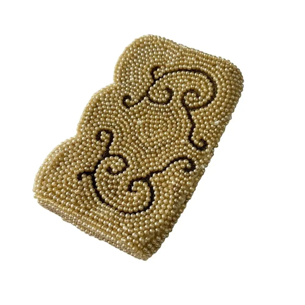 Vintage 1950s Beaded Clutch Scroll Design